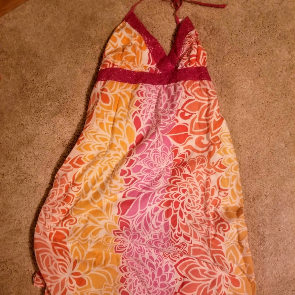 Orange and Pink Aeropostale Summer Dress